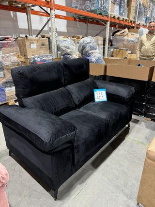Sofá Acuario Negro Terciopelo