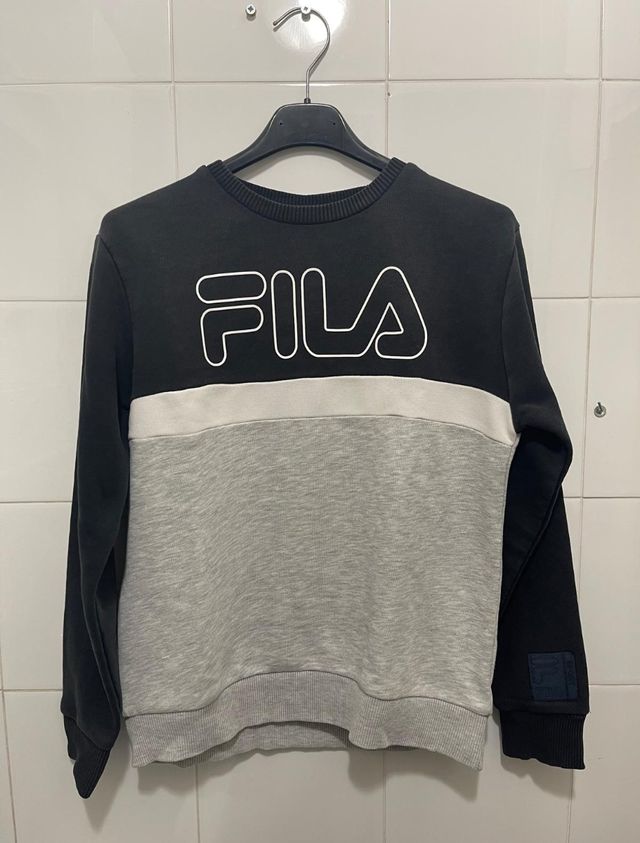 Felpa Fila bimbo nera e grigia