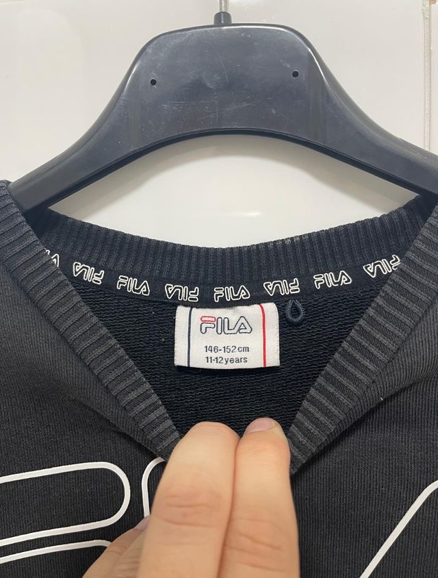 Felpa Fila bimbo nera e grigia