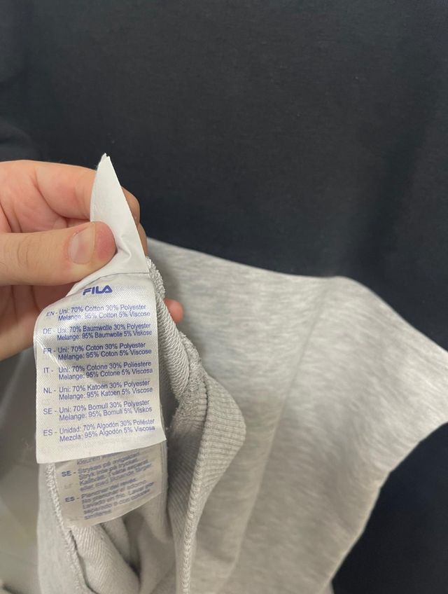 Felpa Fila bimbo nera e grigia