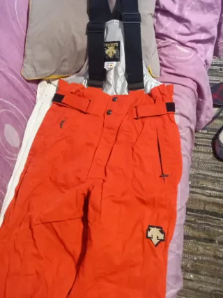 Pantalón de esquí Descente naranja