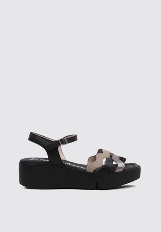 A ESTRENAR! Sandalias Wonders Cuero Negro Talla 40