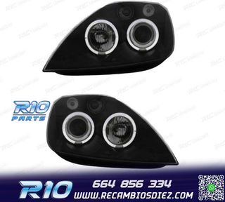 FAROS PARA FORD FIESTA 02-08 OJOS ANGEL FONDO NEGRO