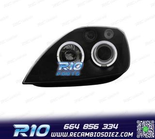 FAROS PARA FORD FIESTA 02-08 OJOS ANGEL FONDO NEGRO