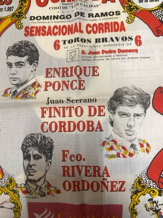 Cartel Tela Toros Córdoba 23 Marzo 1997