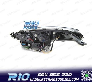 FAROS PEUGEOT 207 06-12 LUZ DIURNA LED NEGRO + MOTOR