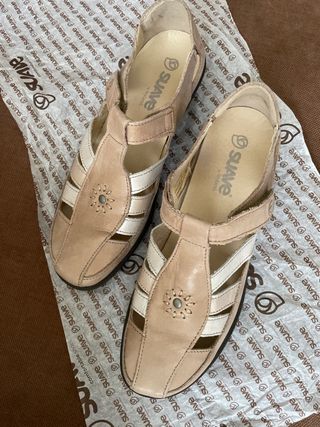Sandalias Suave Talla 38 Beige/Blanco