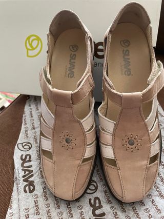 Sandalias Suave Talla 38 Beige/Blanco
