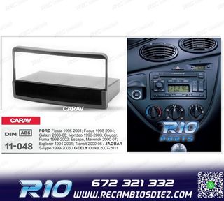 MARCO NEGRO RADIO 1-DIN PARA FORD FIESTA FOCUS GALAXY MONDEO