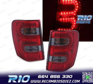 PILOTOS JEEP GRAND CHEROKEE 99-05 LED ROJO AHUMADO
