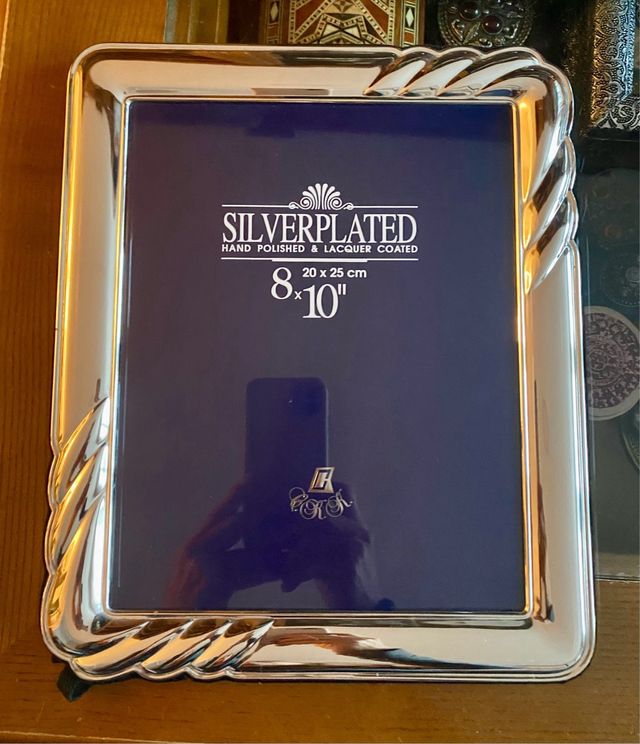 Marco de fotos plateado 8x10