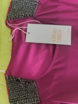 Vestido de fiesta morado talla 40, nuevo