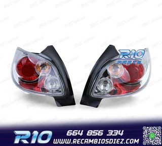 PILOTOS PEUGEOT 206 98-09 FONDO CROMO ROJO