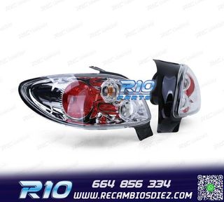 PILOTOS PEUGEOT 206 98-09 FONDO CROMO ROJO