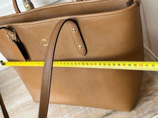 Bolso Tote Coach Marrón Piel