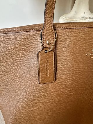 Bolso Tote Coach Marrón Piel