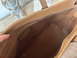 Bolso Tote Coach Marrón Piel