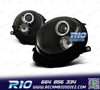 FAROS PARA MINI COOPER R56 R57 06-14 OJOS ANGEL FONDO NEGRO