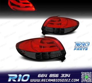 PILOTOS PEUGEOT 206 98-09 LIGHT BAR ROJO AHUMADO