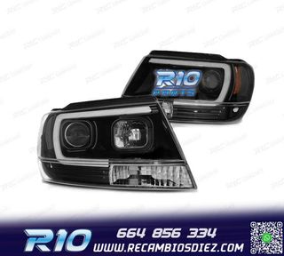 FAROS JEEP GRAND CHEROKEE 99-05 TUBE LIGHT NEGROS