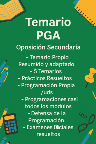 Temario PGA Pack 2026