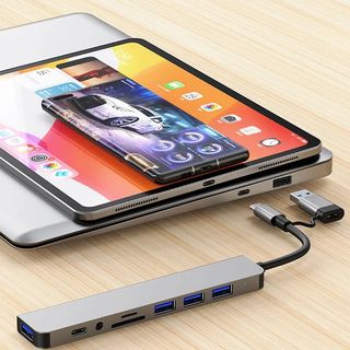  HUB 8 en 2 USB + tipo C HUB (Audio 3,5, SD, USB.)