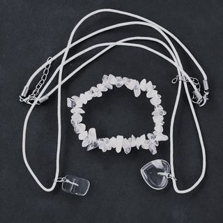 Conjunto Collares y Pulsera Cuarzo Natural