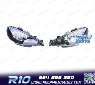 FAROS PEUGEOT 206 03- 06 CABRIO HATCHBACK SW GTI NEGRO H7