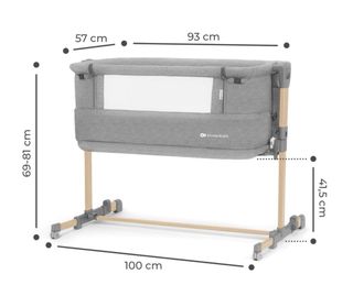 Cuna colecho gris Kinderkraft