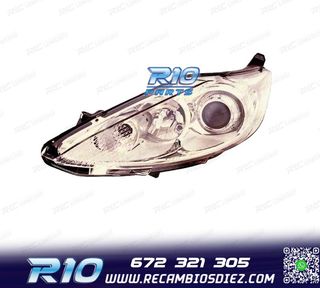 FARO IZQ PARA FORD FIESTA MK7 3 5P 08-13 FONDO CROMO