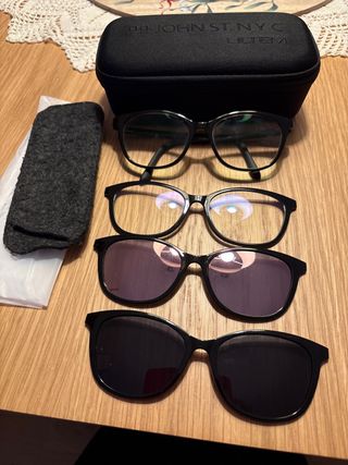 Montura gafas con 3 clips