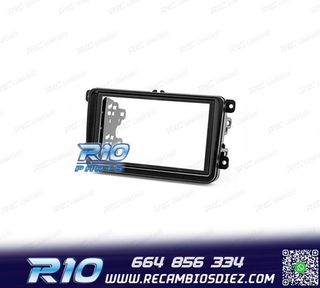 MARCO NEGRO RADIO 2-DIN PARA SEAT ALTEA LEON TOLEDO SKODA FA