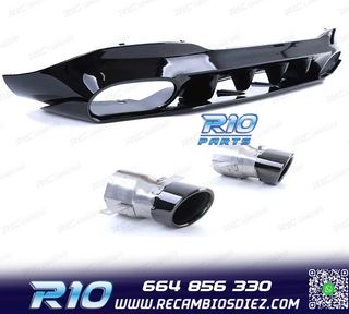 DIFUSOR MERCEDES CLA C118 19- AMG NEGRO BRILLO + COLAS ESCAP