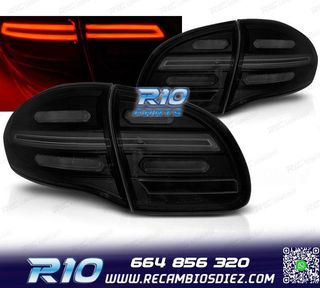 PILOTOS PORSCHE CAYENNE 10-15 FULL LED BAR DINÁMICOS NEGROS
