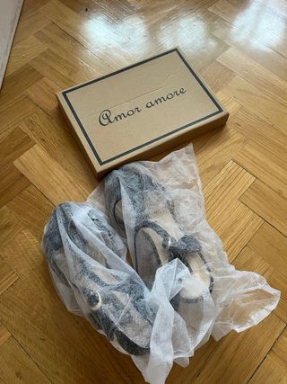Sandalias de fiesta negras con pedrería