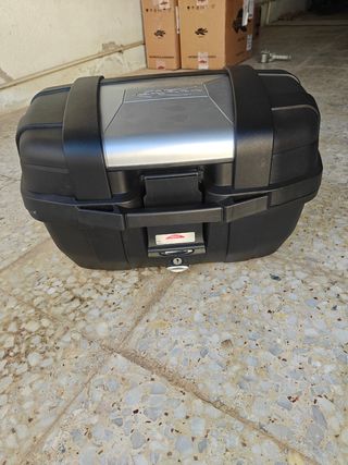 Maleta Top Case Kappa Negra y Plateada