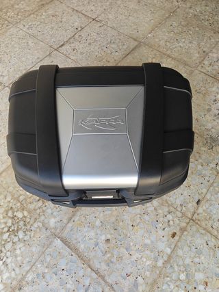 Maleta Top Case Kappa Negra y Plateada