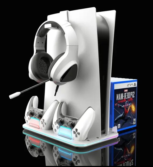 Supporto di ricarica PS5 per controller + ventola RGB