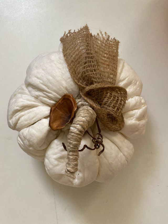 Set 4 Zucche Imbottite Cotone Decoraz. Autunnali