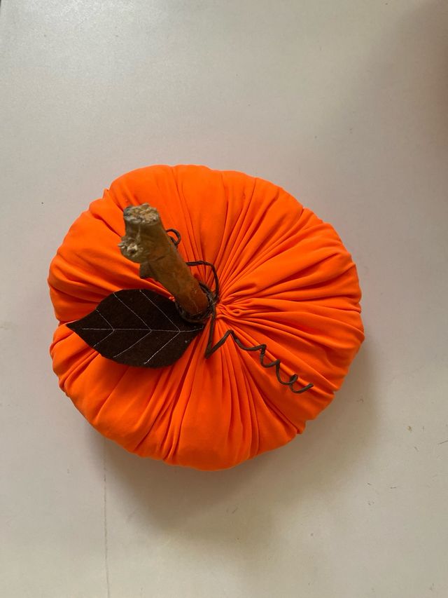 Set 4 Zucche Imbottite Cotone Decoraz. Autunnali