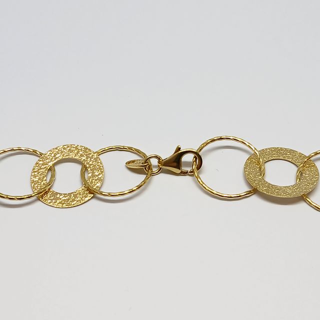 Collar Dos Oros Largo Eslabón Redondo