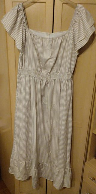 Vestido de rayas beige talla 2XL de Temu
