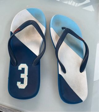 Chanclas Polo Ralph Lauren Azul y Blanco