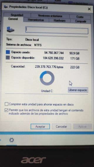 Acer V5we2 Portátil 8GB RAM