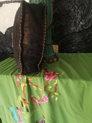 Bolso Piel D&G Marrón y Dorado