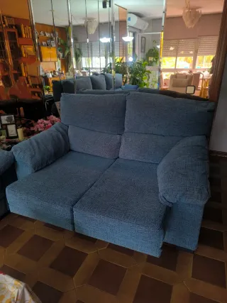 Sofá de 2 plazas azul
