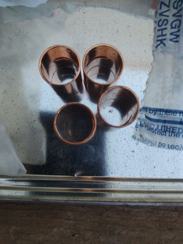 100 Manguitos de cobre de 15 mm