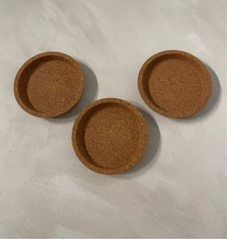 Set 3 sottobicchieri in sughero