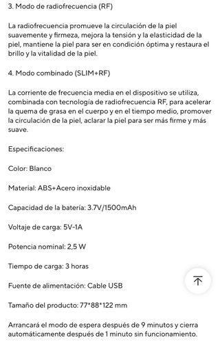 Máquina de Radiofrecuencia Corporal