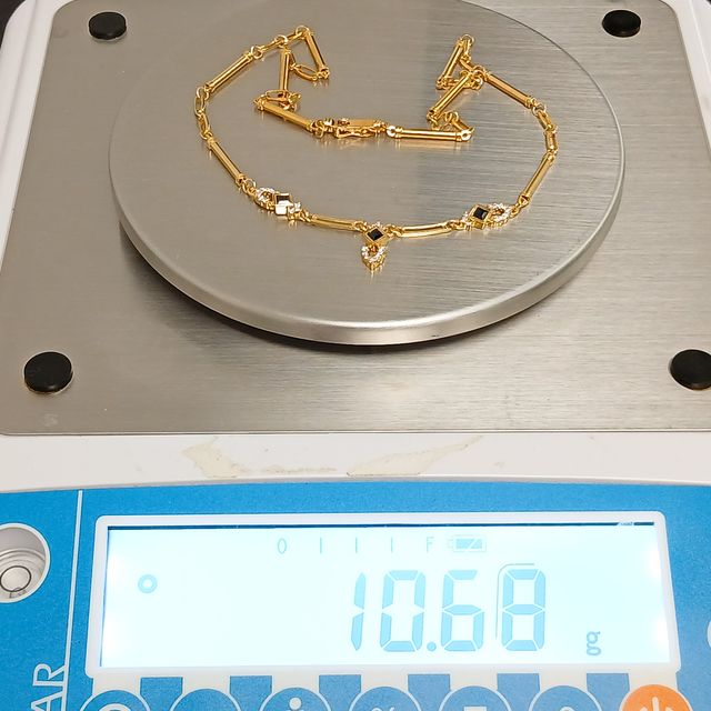 Gargantilla Oro Colgantes Zafiros Brillantes
